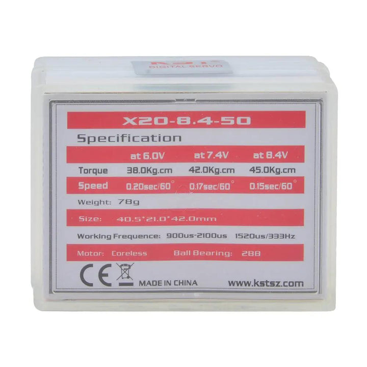 X20-8.4-50 V8.0 Brushless Metal Gear Digital Servo 45Kgf.cm 0.15