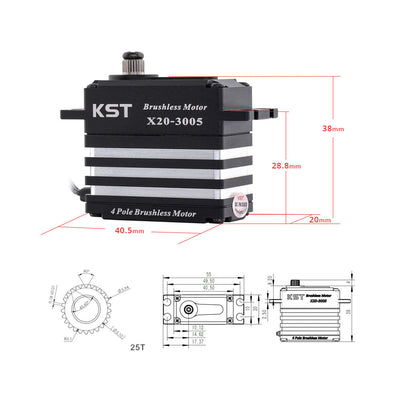 X20-3005 Brushless Standard Servo