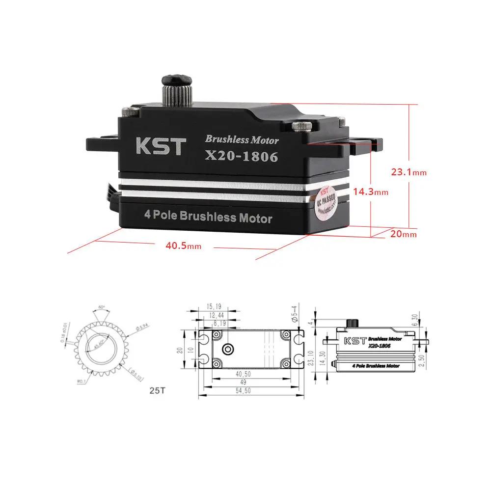 X20-1806 Brushless Low-profile Servo 18Kgf.cm 0.06sec for 1:10