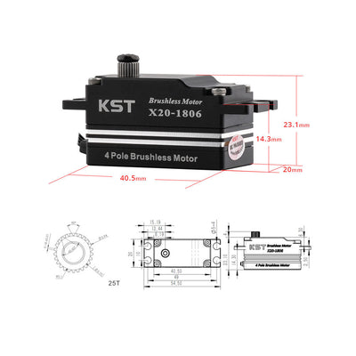 X20-1806 Brushless Low-profile Servo