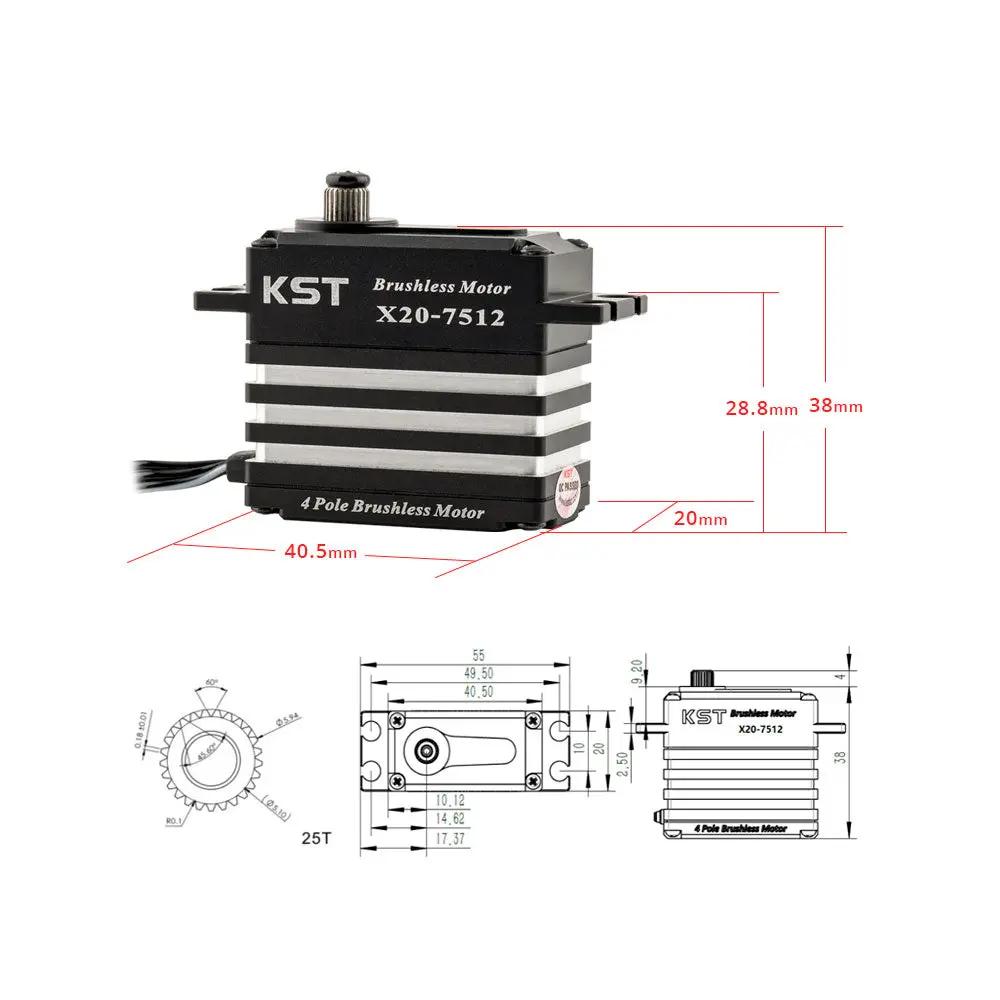 7512 File X20-7512 Brushless High Power Servo 82Kgf.cm 0.11sec for Large Scale R ...