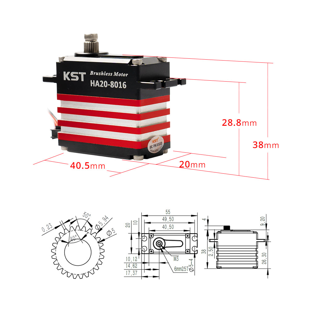 KST HA20-8016 For Large Scale RC Planes, Competition RC Planes & Industrial UAVs