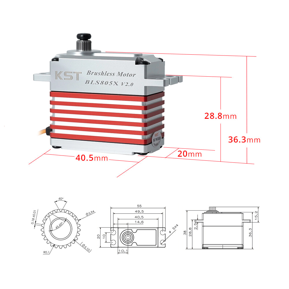 BLS805X HV Brushless Tail Servo 