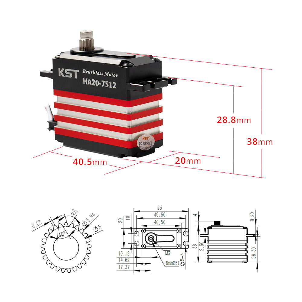 KST HA20-7512 For Large Scale RC Planes, Competition RC Planes & Industrial UAVs