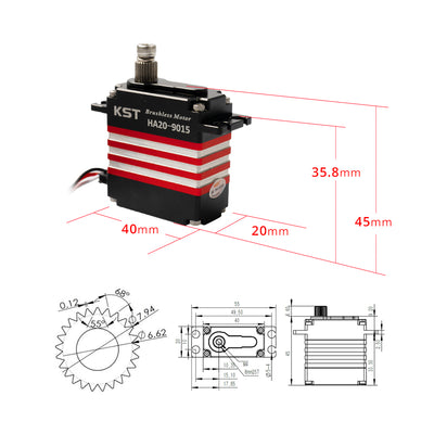 KST HA20-9015 For Large Scale RC Planes, Competition RC Planes & Industrial UAVs