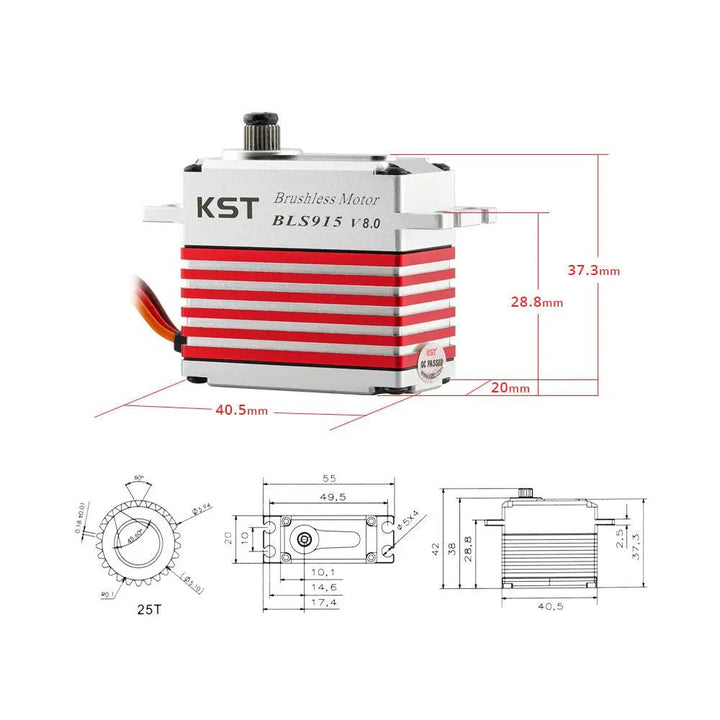 BLS915 V8.0 Brushless HV Metal Servo 25Kgf.cm 0.07sec/60° for 600