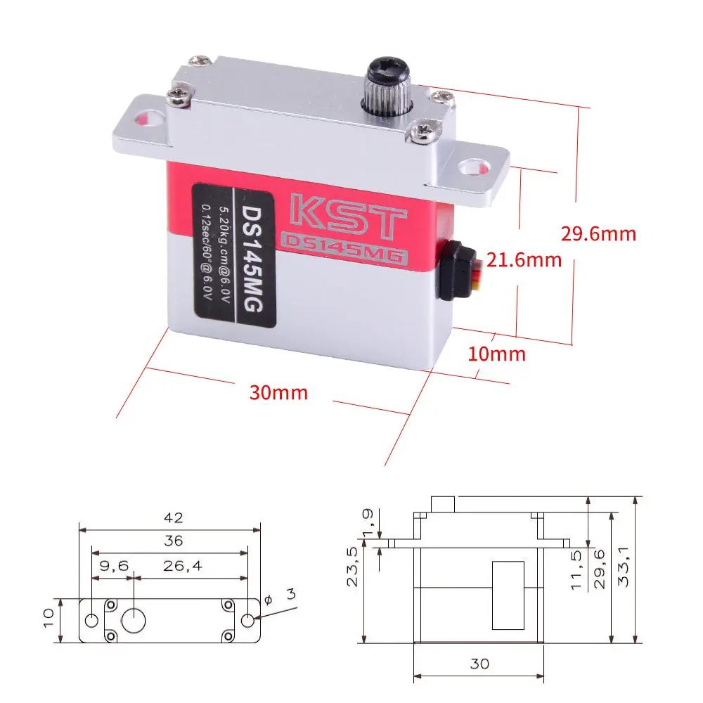 DS145MG Digital Metal Gear Servo 10mm 5.2Kgf.cm 0.12sec for Glider – KST- Servo