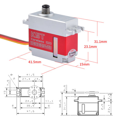 DS589MG Digital HV Metal Gear Servo 9.2kg.cm 0.08sec for RC Helis