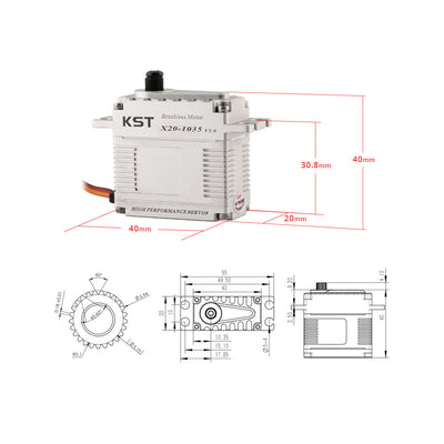 KST X20-1035 Brushless Servos for RC Helicopter